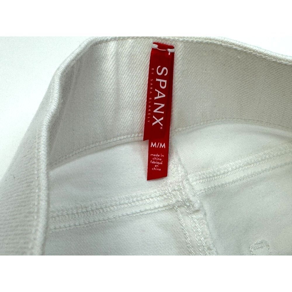 Spanx 20229 Distressed Skinny Jean Women M Tummy Control Stretch High Rise White - Picture 10 of 16